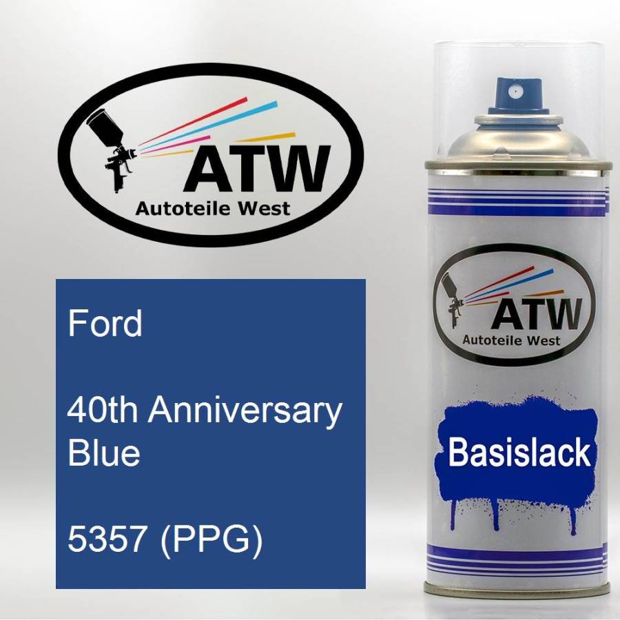 Ford, 40th Anniversary Blue, 5357 (PPG): 400ml Sprühdose, von ATW Autoteile West.